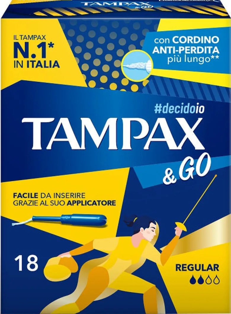 Tampax &go regular Assorbenti Interni 18 pezzi
