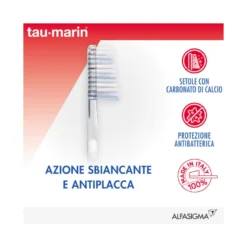 Tau-Marin Professional White spazzolino setole medie con carbone attivo 1 pezzo colori assortiti
