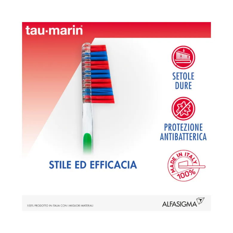 Tau-Marin Scalare 33 Testina Lunga spazzolino setole dure 1 pezzo colori assortiti
