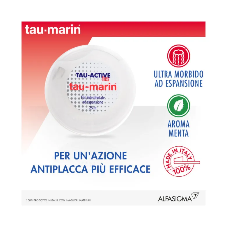 Tau-Marin Tau-Active Floss filo interdentale ad espansione 25m