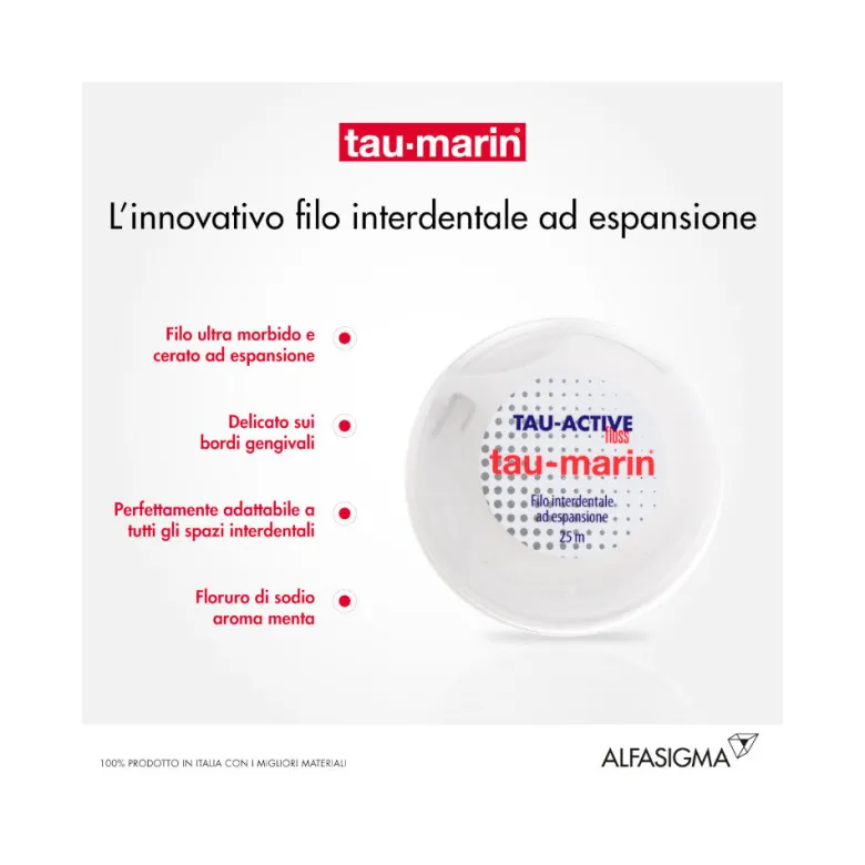 Tau-Marin Tau-Active Floss filo interdentale ad espansione 25m