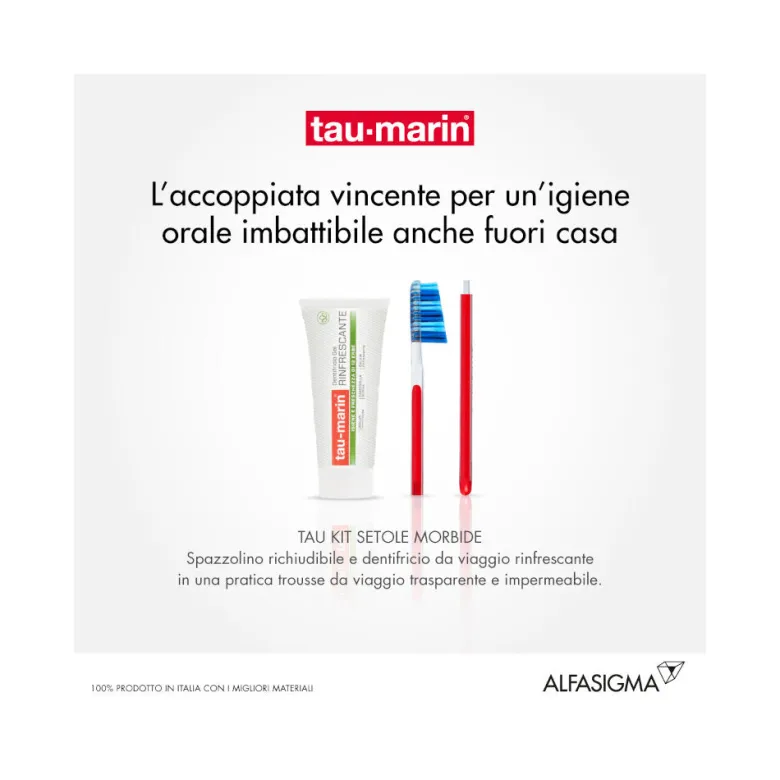 Tau-Marin Tau Kit Spazzolino e Dentifricio setole blu 20ml