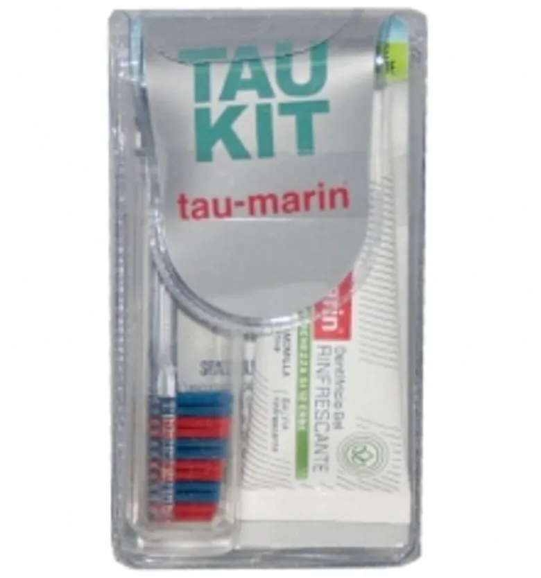 Tau-Marin Tau Kit Spazzolino e Dentifricio setole rosse e blu 20ml