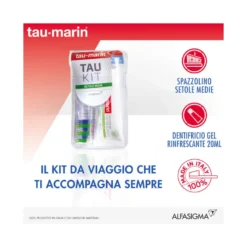 Tau-Marin Tau Kit spazzolino e dentifricio setole verdi e blu 20ml