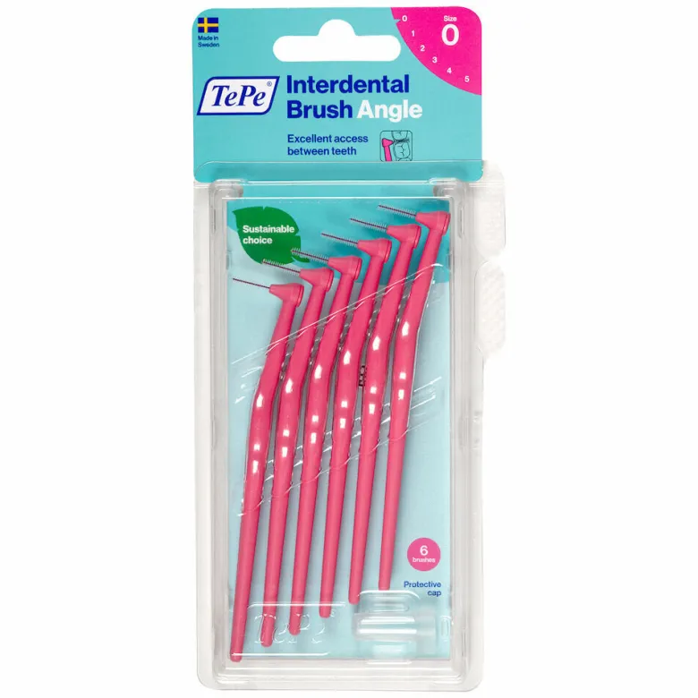 Tepe Angle Rosa Scovolino Angolato Per Pulizia Interdentale Misura Iso 0 Filo 0,4 Mm 6 Pezzi