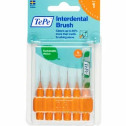 TePe Original Arancione Scovolino Per Pulizia Interdentale Misura ISO 1 filo 0,45 mm 6 Pezzi