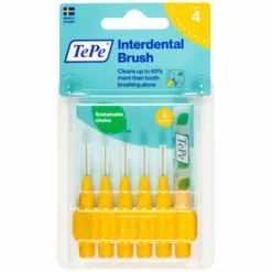 TePe Original Giallo Scovolino Per Pulizia Interdentale Misura ISO 4 filo 0,7 mm 6 Pezzi