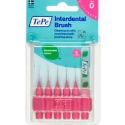 TePe Original Rosa Scovolino Per Pulizia Interdentale Misura ISO 0 Filo 0,4 mm 6 Pezzi