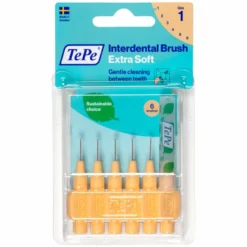 TePe Scovolino Extra Soft Arancione Per Pulizia Interdentale Misura ISO 1 Filo 0,45 mm 6 Pezzi