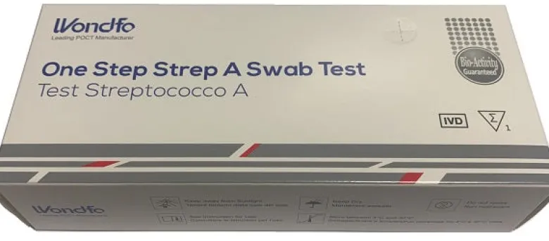 Test Autodiagnostico One Step Strep a Rilevazione Qualitativa Antigeni Streptococco a in Tampone Faringeo 1 Pezzo