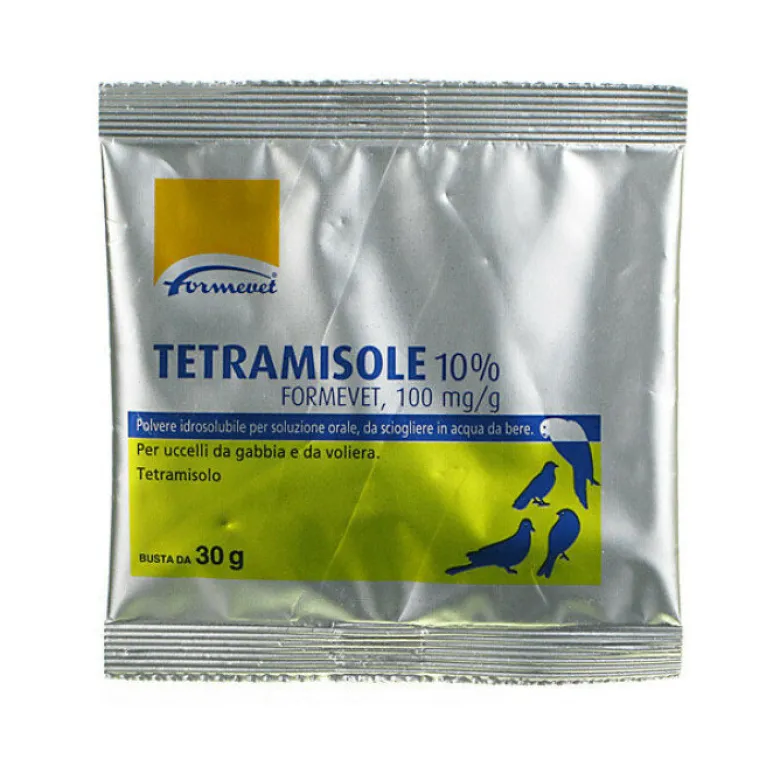 Tetramisole 10% formevet 100mg/g polvere per uccelli 30 g