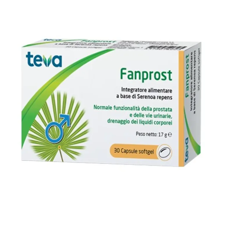 Teva Fanprost per la funzionalità della prostata e vie urinarie 30 Capsule softgel