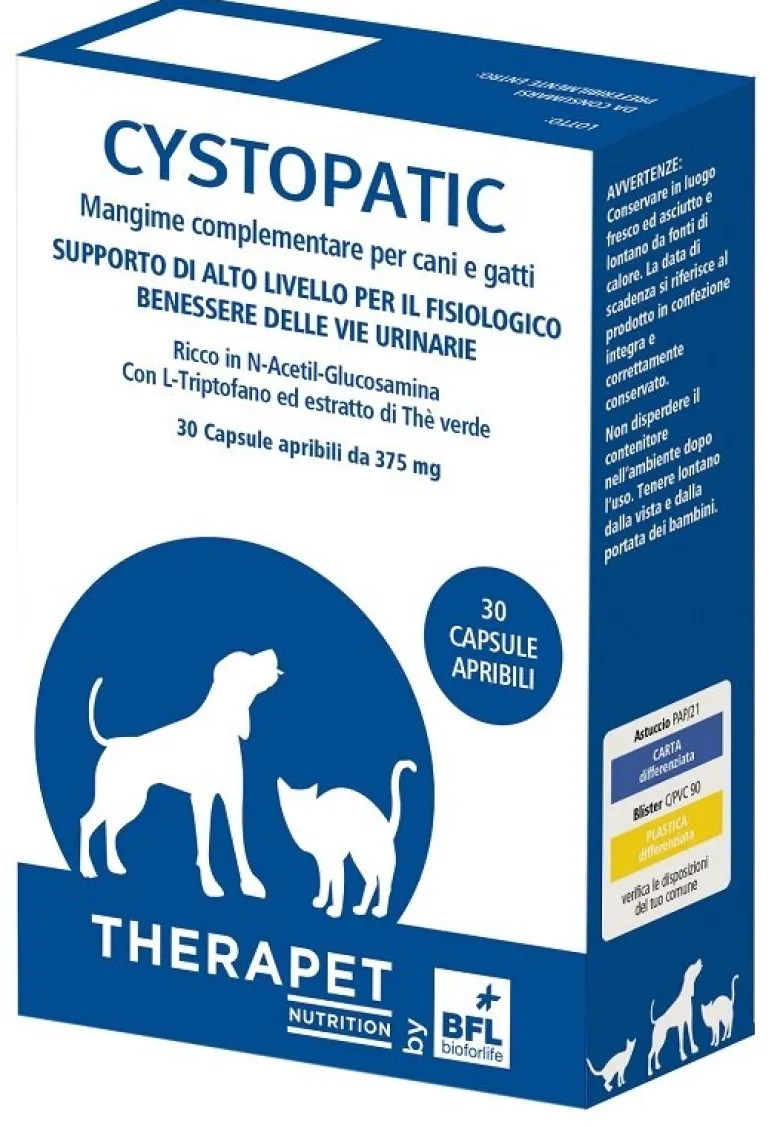 Therapet Nutrition Cystopatic Per Gatti E Cani 30 Capsule