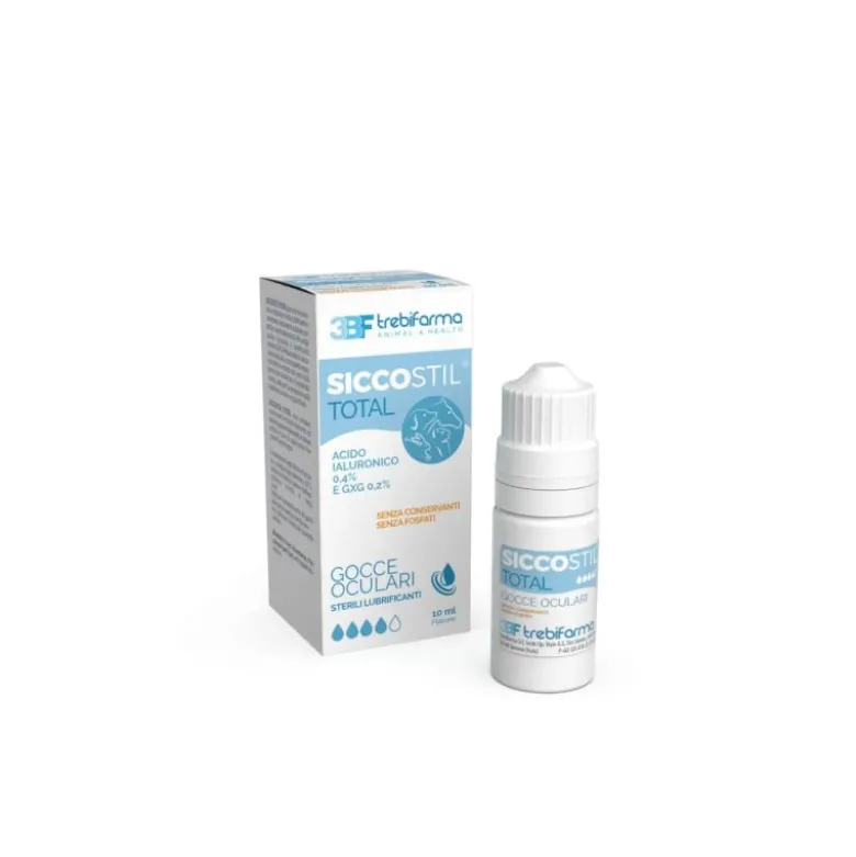 Trebifarma Siccostil Total Gocce Oculari Sterili Lubrificanti Per Animali 10ml