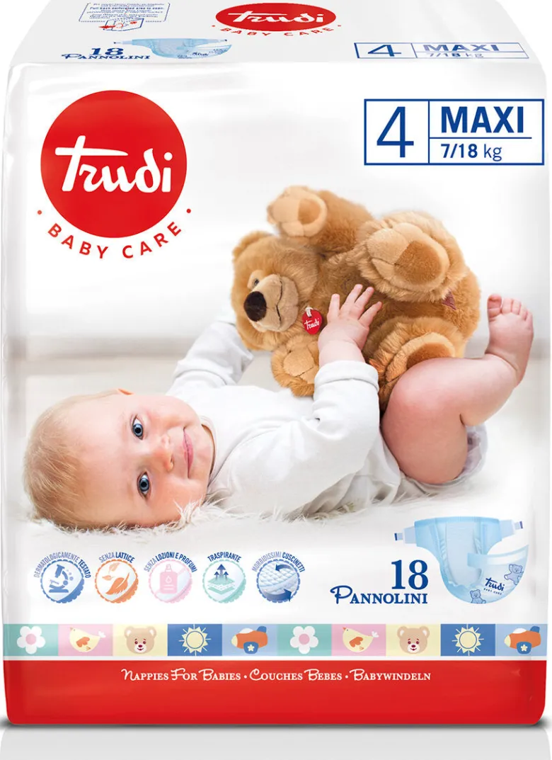 Trudy Baby Care 4 Maxi 7/18 kg 18 pannolini