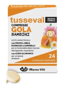 Tusseval Gola Bambini 24 Compresse Masticabili