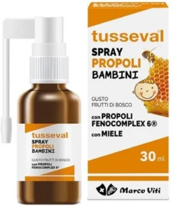 Tusseval Spray Gola Propoli per Bambini gusto Frutti di Bosco 30ml