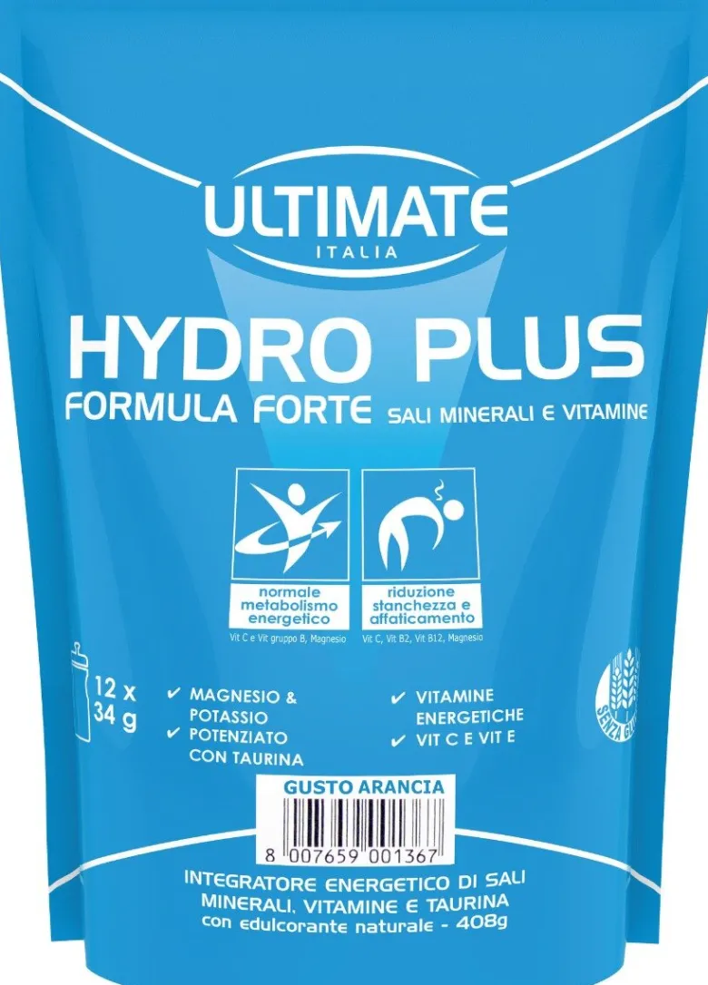 Ultimate Hydro Plus gusto Arancia integratore alimentare ricco di vitamine e sali minerali 420g