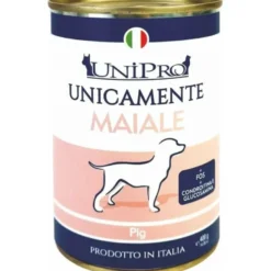 Unipro Unicamente Maiale Cibo Umido Cani Adulti Barattolo 400g