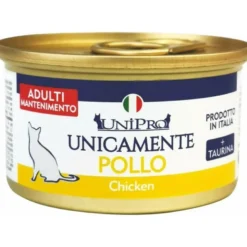Unipro Unicamente Pollo Cibo Umido Gatti Adulti Barattolo 85g