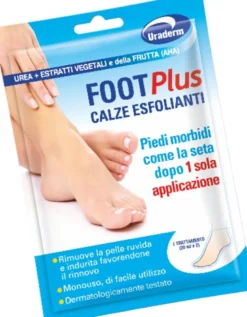 Uraderm Foot Plus Calze Esfolianti per rimuovere la pelle ruvida dei piedi 2 pezzi