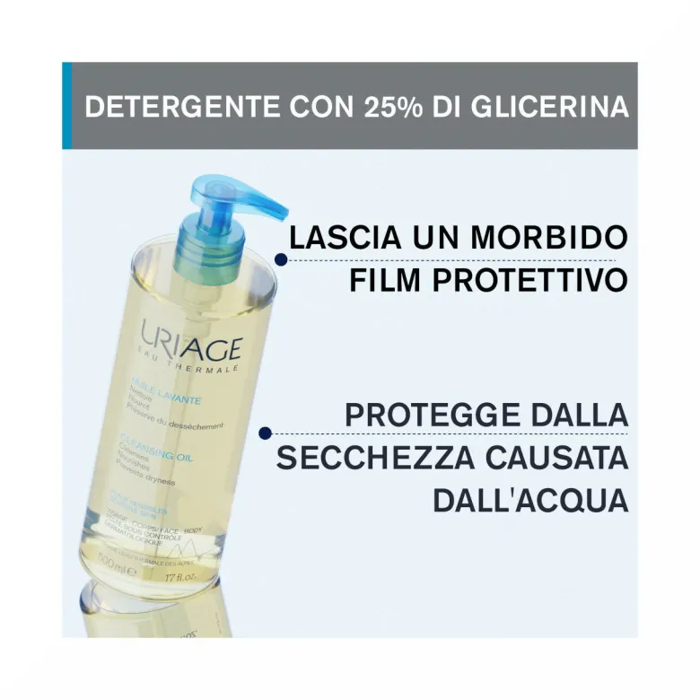 Uriage Olio Lavante 1 Litro - Detergente Idratante Viso Corpo