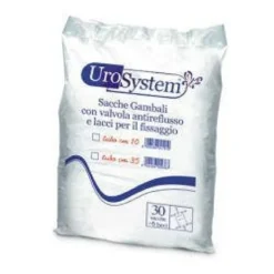 UroSystem    Sacche Gambali con vaslvola antireflusso e lacci per il fissaggio