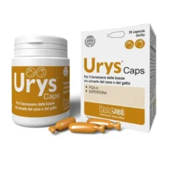 Urys Caps per il benessere delle vie urinarie di cane e gatto 30 capsule birillo