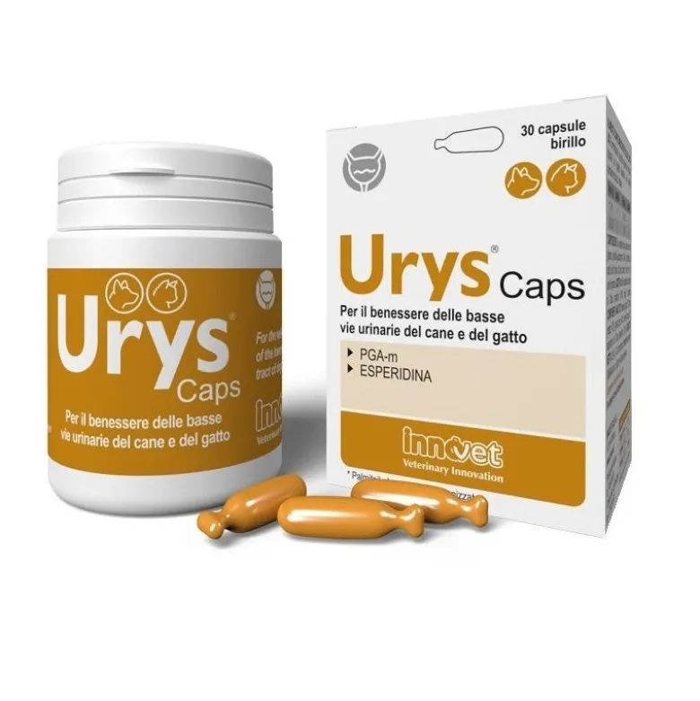 Urys Caps per il benessere delle vie urinarie di cane e gatto 30 capsule birillo