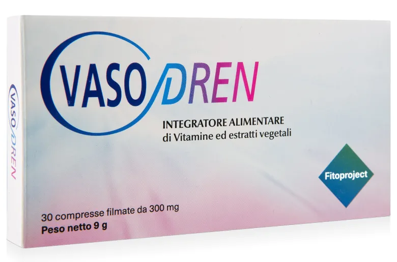 Vasodren per la funzionalità del microcircolo e il drenaggio dei liquidi corporei 30 compresse