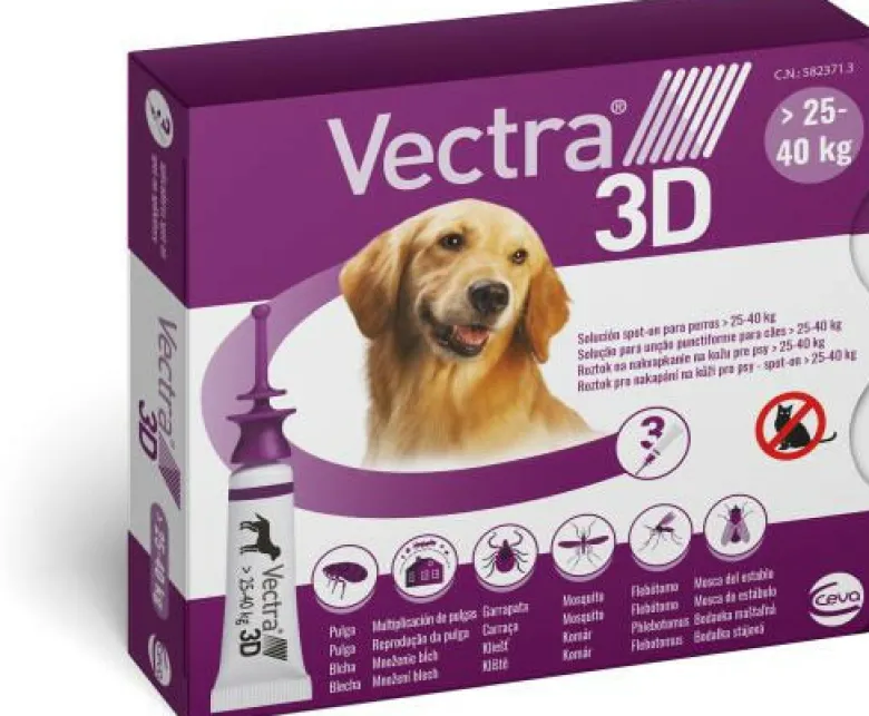 Vectra 3D Viola Antiparassitario Cani 25-40 Kg 3 Pipette