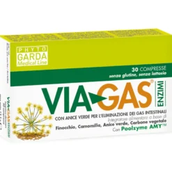 Via Gas Enzimi con l'anice verde per eliminazione dei gas intestinali 30 compresse