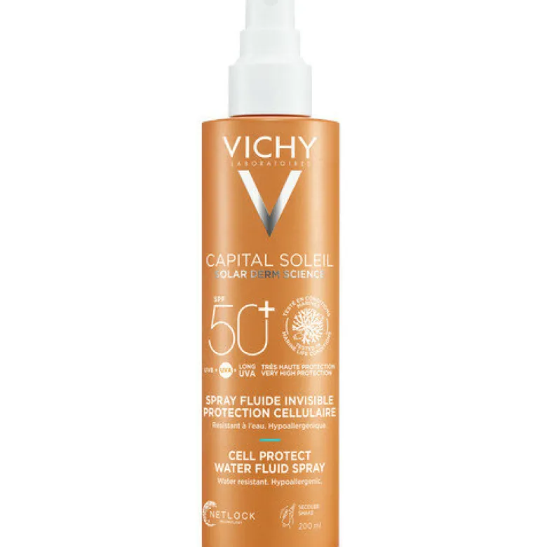 Vichy Capital Soleil Cell Protect Fluido Ultra Leggero Spray Protezione Alta SPF50 200 ml