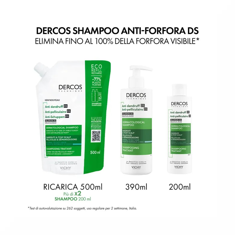 Vichy Dercos Shampoo Antiforfora Capelli Grassi 390 ml
