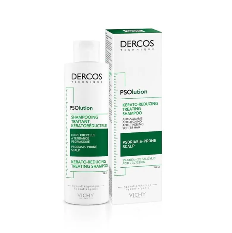 Vichy Dercos Shampoo Psolution Trattamento Cheratoriduttore 200ml