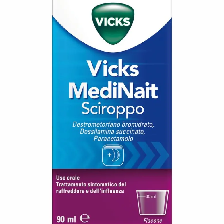 Vicks Medinait raffreddore e influenza sciroppo 90ml
