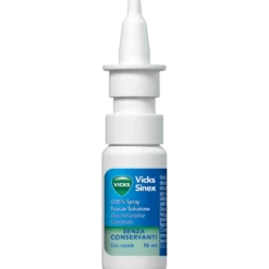 Vicks Sinex 0,5 Mg/ml Spray Nasale Soluzione 1 Flacone Hdpe da 10 ml con Pompa Dosatrice