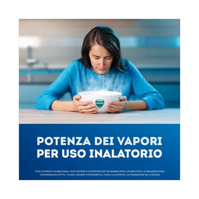Vicks VapoRub Rimedio Per Raffreddore/Mal Di Gola/Tosse/Naso Chiuso Vasetto 100g