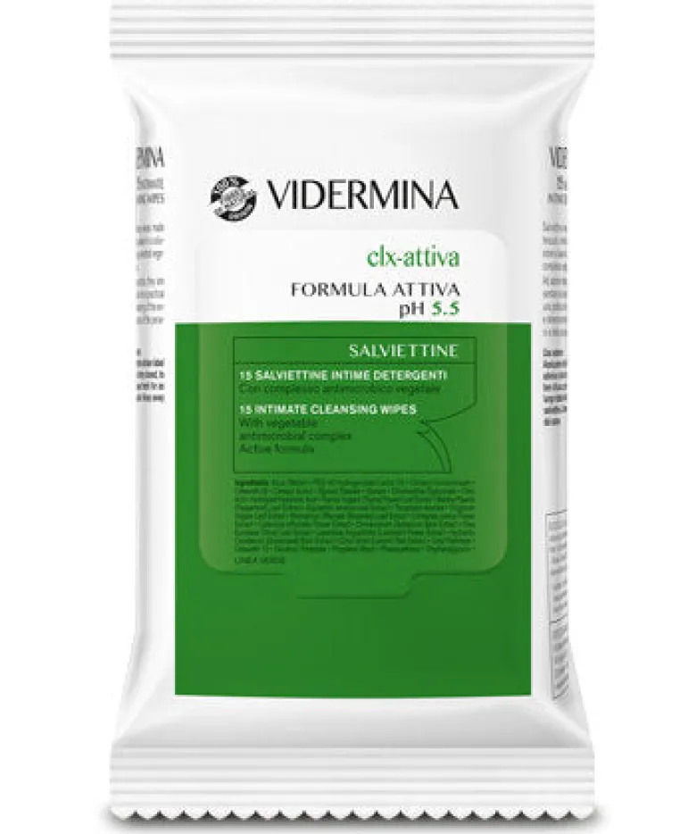Vidermina CLX Attiva 15 Salviette Intime Detergenti