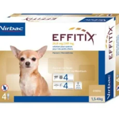 Virbac Effitix 26,8mg/240mg Soluzione Spot-on per cani 1,5-4kg 4 pipette