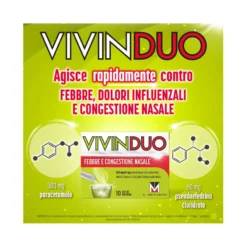 Vivinduo Febbre e Congestione Nasale 500mg + 60mg 10 Bustine