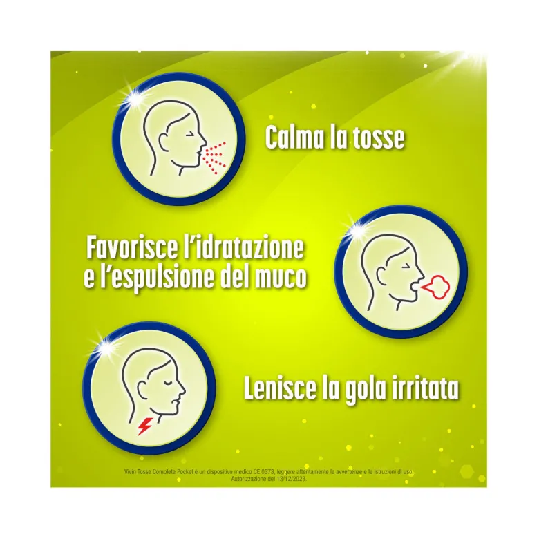 Vivin Tosse Complete 3in1 Pocket Tosse Secca Grassa Mal Di Gola 14 Stickpack