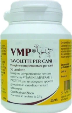 Vmp Mangime complementare in tavolette per cani con vitamine e minerali 50 tavolette