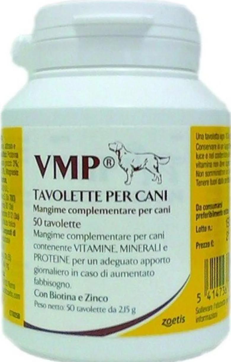 Vmp Mangime complementare in tavolette per cani con vitamine e minerali 50 tavolette