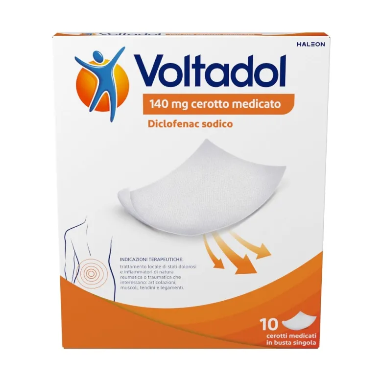 Voltadol Antinfiammatorio 140mg Diclofenac Dolori Muscolari Mal Di Schiena 10 Cerotti Medicati