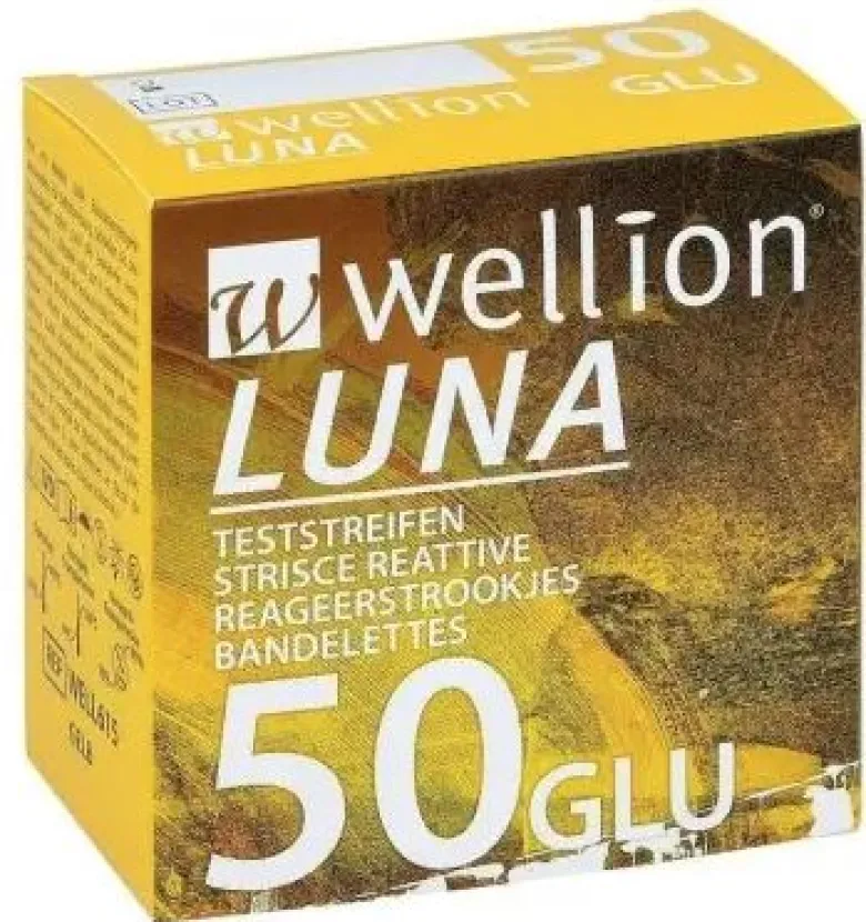 Wellion Luna 50 Strips Strisce per Misurazione Glicemia