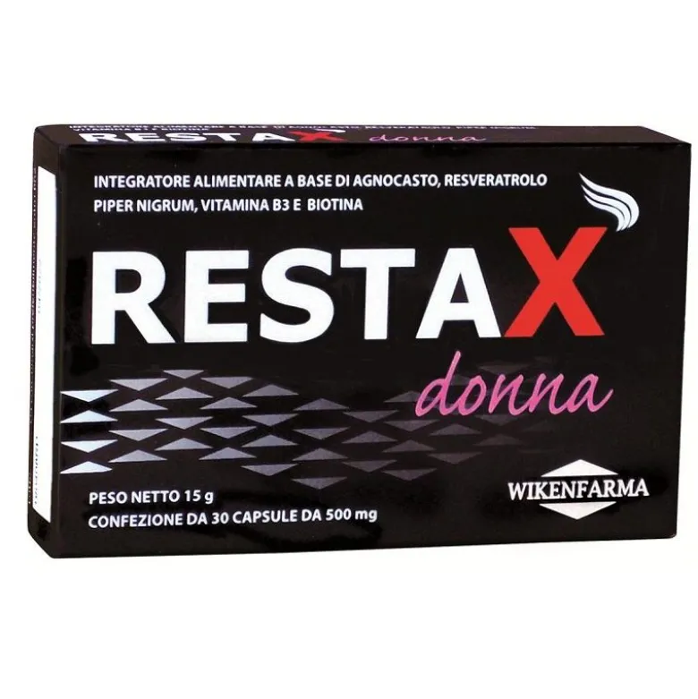 Wikenfarma Restax Donna utili nutrienti per il benessere del capello 30 capsule
