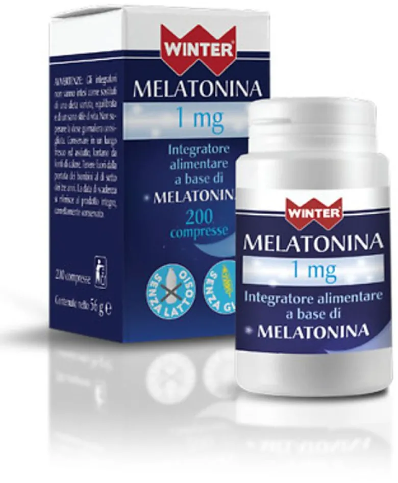 Winter Melatonina 1mg utile per stress ed insonnia 200 compresse