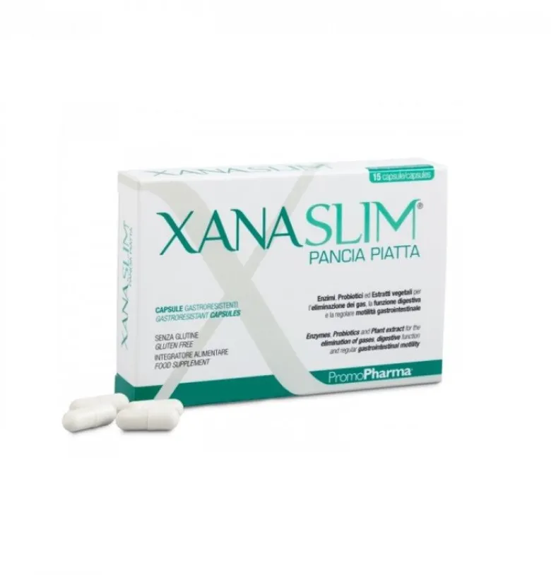 XanaSlim Pancia Piatta utile per l'eliminazione dei gas e per la funzione digestiva 15 capsule