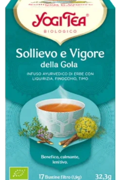 Yogi Tea Sollievo e Vigore della Gola infuso ayurvedico bio 17 bustine filtro